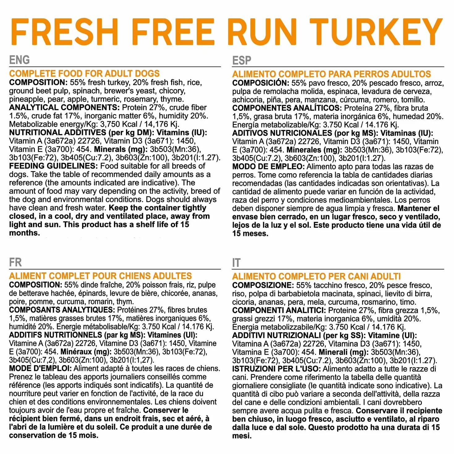 Arquivet Fresh Free Run Turkey 10 kg karma półmokra