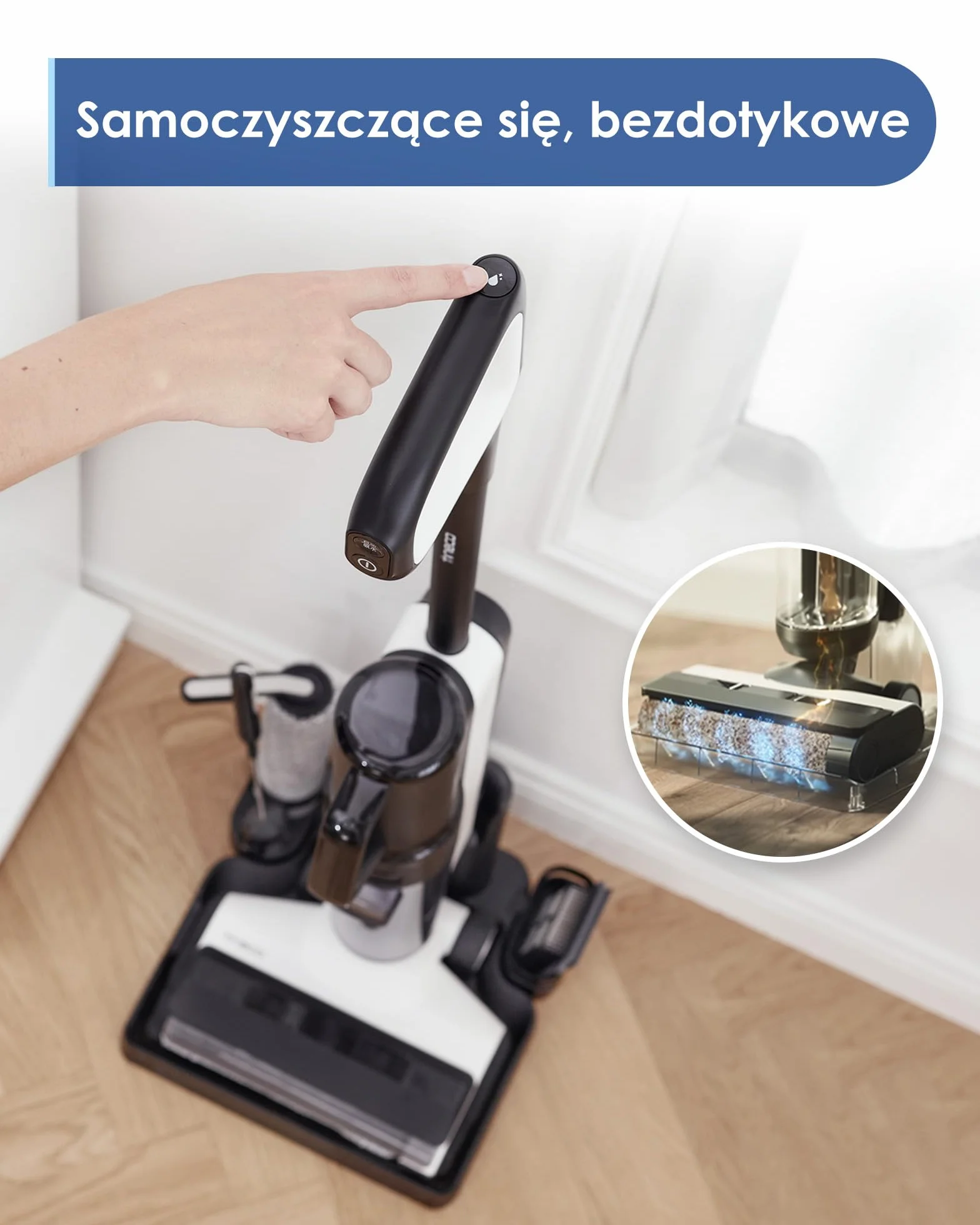Tineco FLOOR ONE S5 Inteligentny bezprzewodowy odkurzacz na mokro i na sucho i mop do twardych podłóg, cyfrowy wyświetlacz, długi czas pracy, doskonały do ​​lepkiego bałaganu i sierści zwierząt