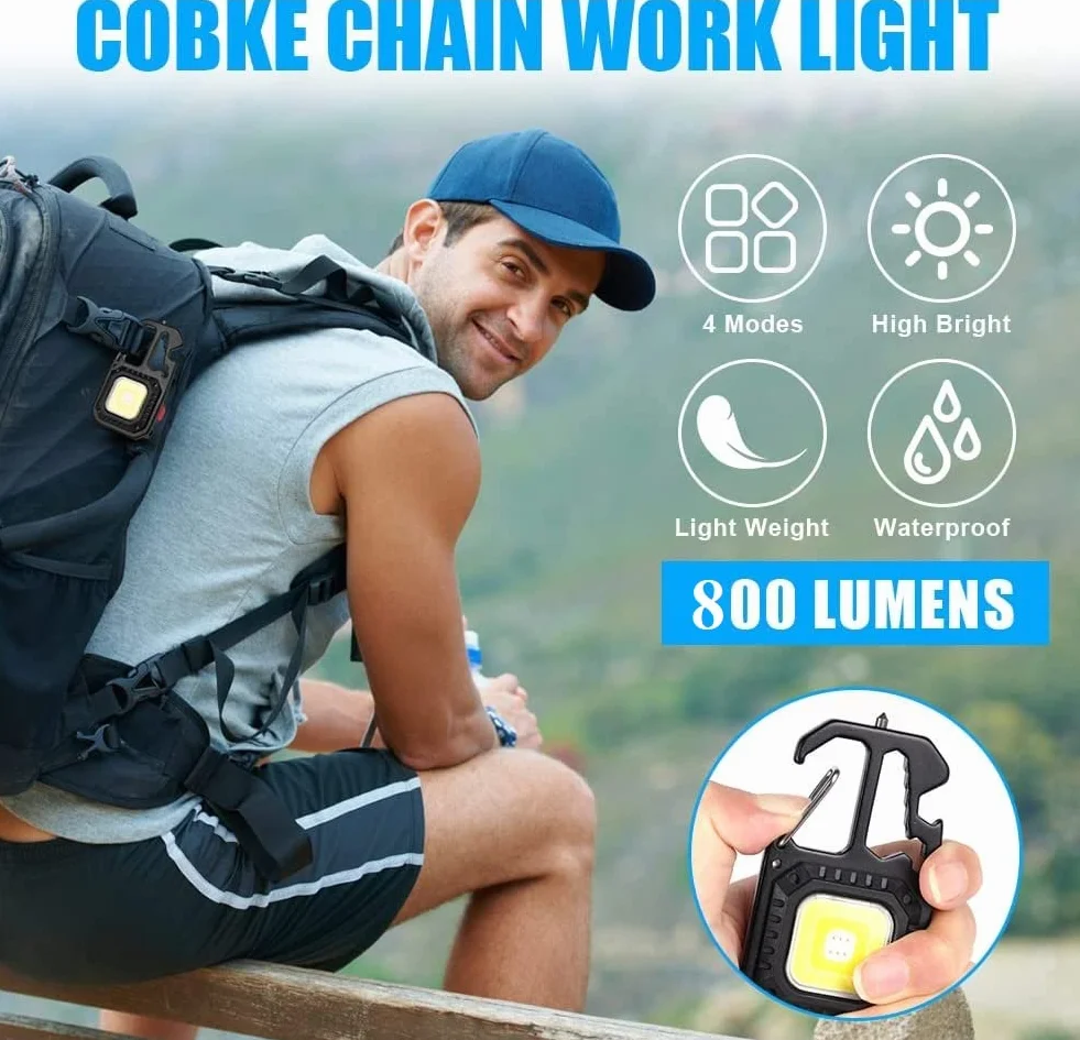flintronic Mini latarki inspekcyjne, 800 lumenów LED, naładowalna latarka robocza, 7 trybów, latarka mechaniczna, przenośna latarka robocza, małe latarki wodoodporne do napraw campingowych, zestaw