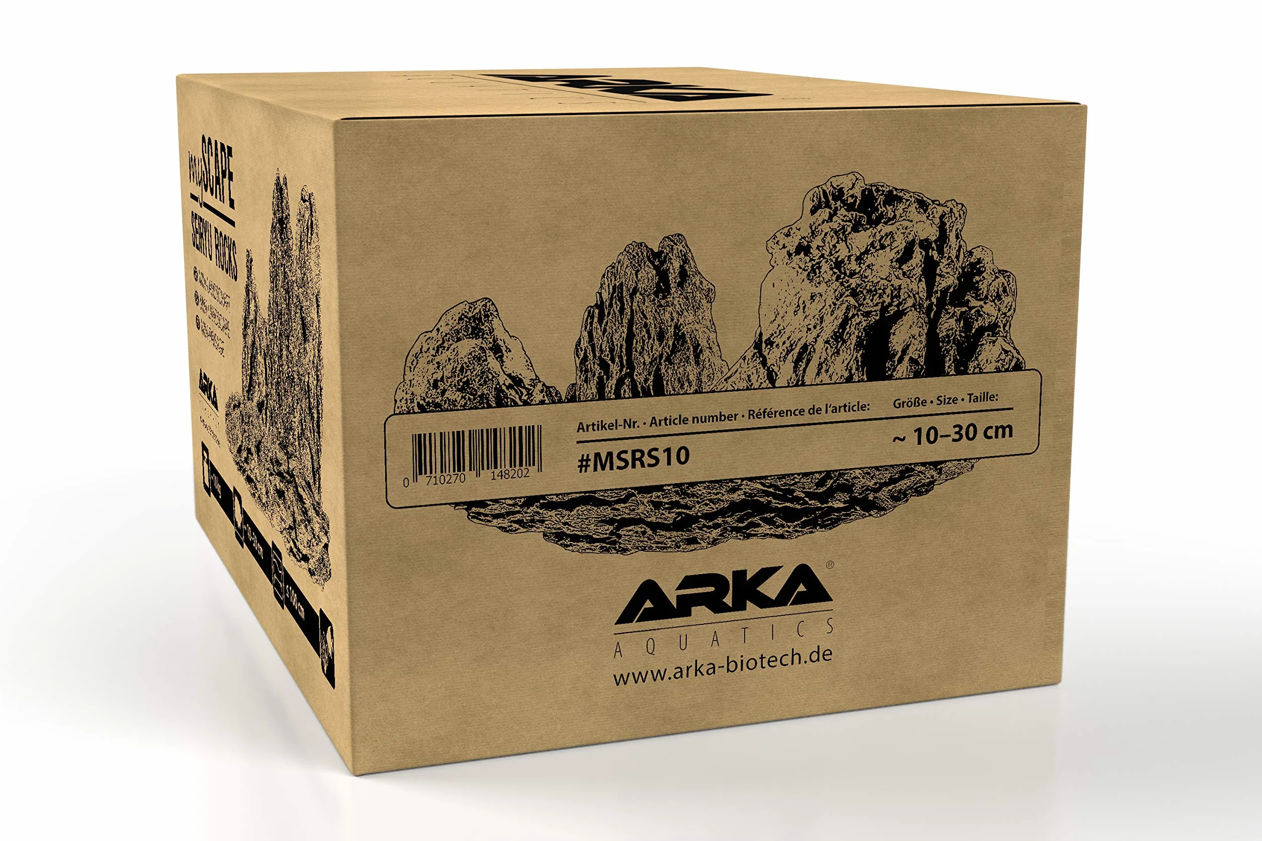 ARKA Aquatics myScape-Rocks Seiryu – mini krajobraz – naturalny kamień do jedynych w swoim rodzaju akwarium słodkowodnego i terrarium, idealny do akwariów o szerokości do ok. 100 cm 10 kg szary L
