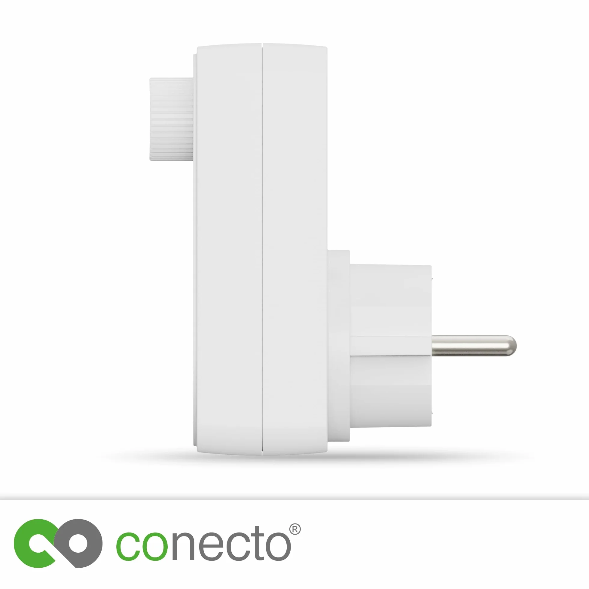 conecto Ściemniacz gniazdek, adapter ściemniacza gniazdek z regulatorem jasności do ściemnialnych źródeł światła, takich jak LED, lampy halogenowe, żarówki, biały