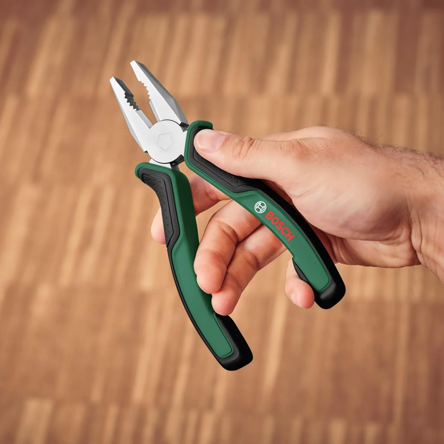 Bosch kombinerki 180mm (precyzyjne, trwałe kombinerki; ergonomiczne uchwyty z miękką okładziną Softgrip; niklowana powierzchnia)