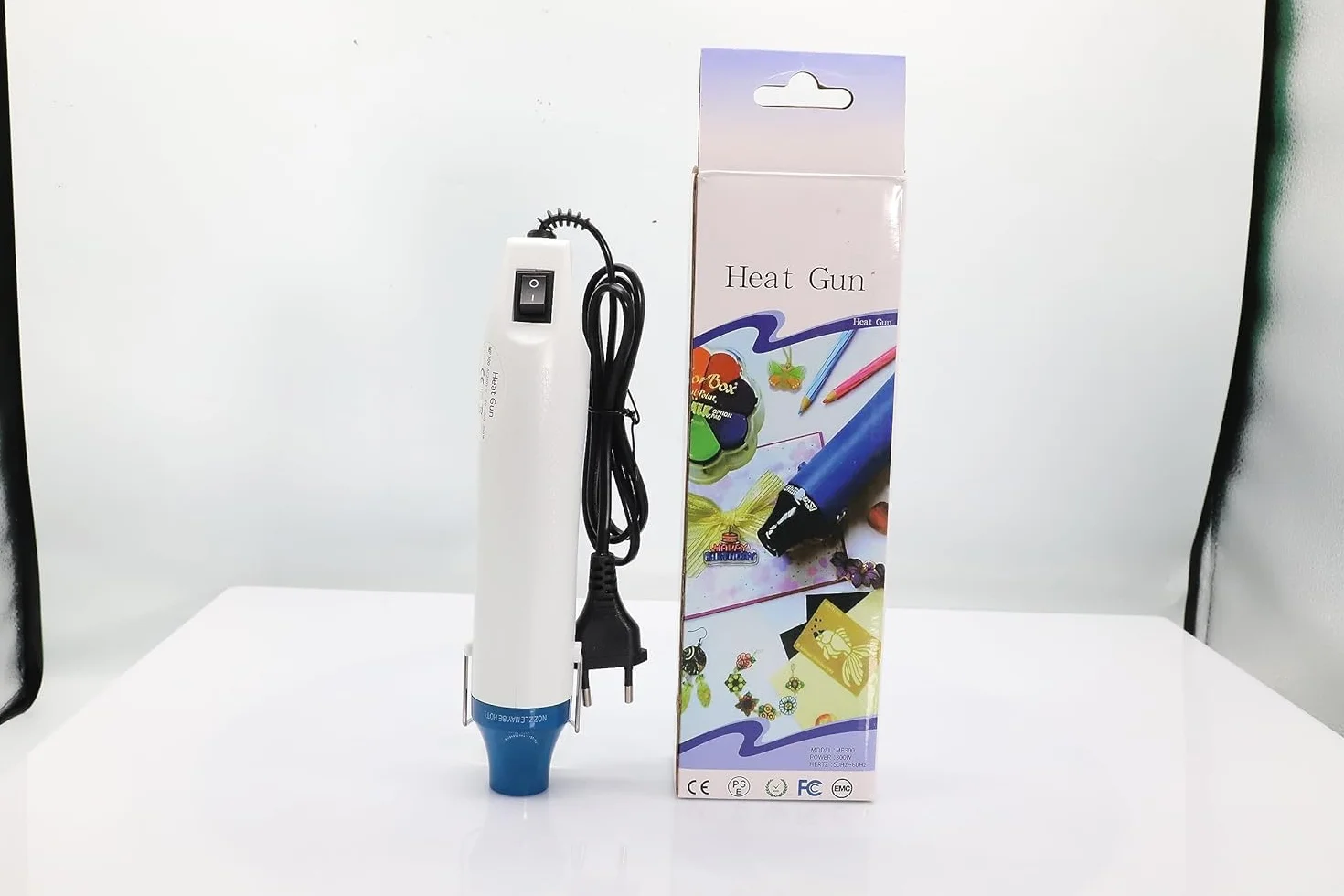 Pistolet termiczny, pistolet na gorące powietrze, profesjonalny pistolet termiczny, 220 V 300 W, przenośny elektryczny pistolet termiczny do ręcznego tłoczenia ciepła, rurki termokurczliwe, tworzenie