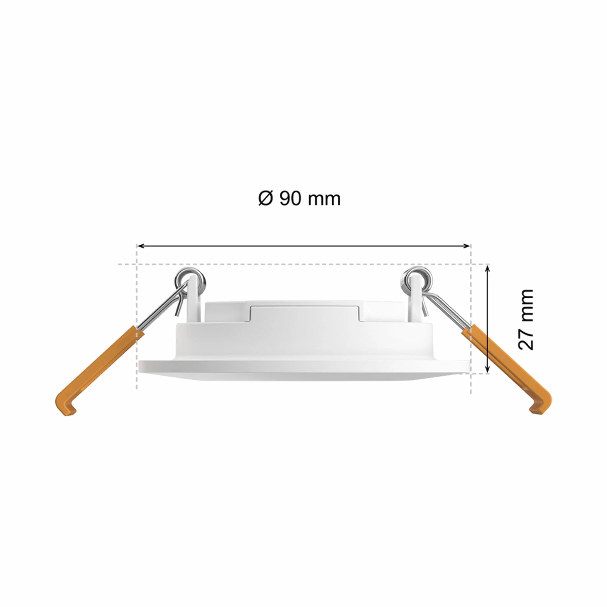 Philips Hue Smart Slim Oświetlenie do Wbudowania, 90 mm, Białe i Kolorowe Światło, Kompatybilne z Bluetooth, Kolor Czarny