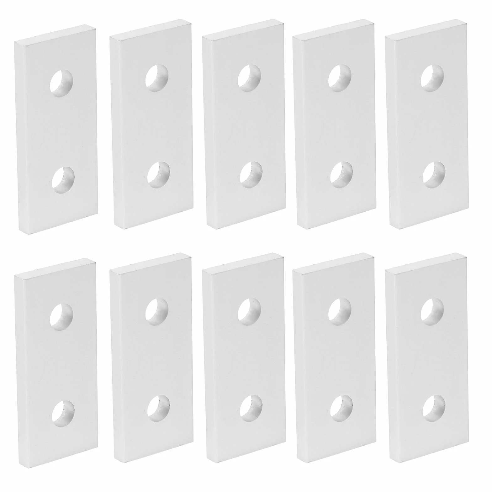 Płyta łącząca aluminiowa do zbrojenia pionowego 2 otwory zestaw 10 sztuk