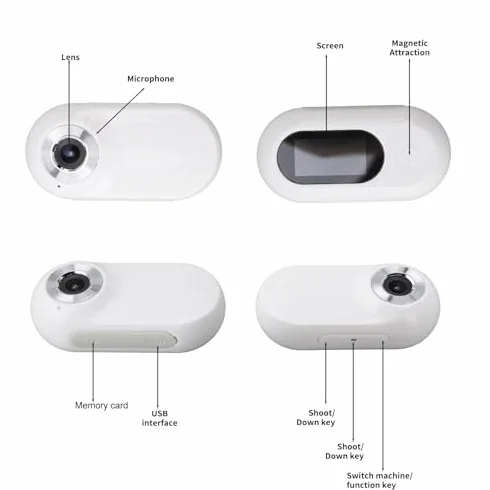 Kamera z obrożą dla Kota, Szerokokątna Obroża z Lokalizatorem Psa o Kącie 170°, Sportowa Kamera HD 1080P Mini Pet do Nagrywania Wideo, Regulowana, Mała Kamera dla Zwierząt z