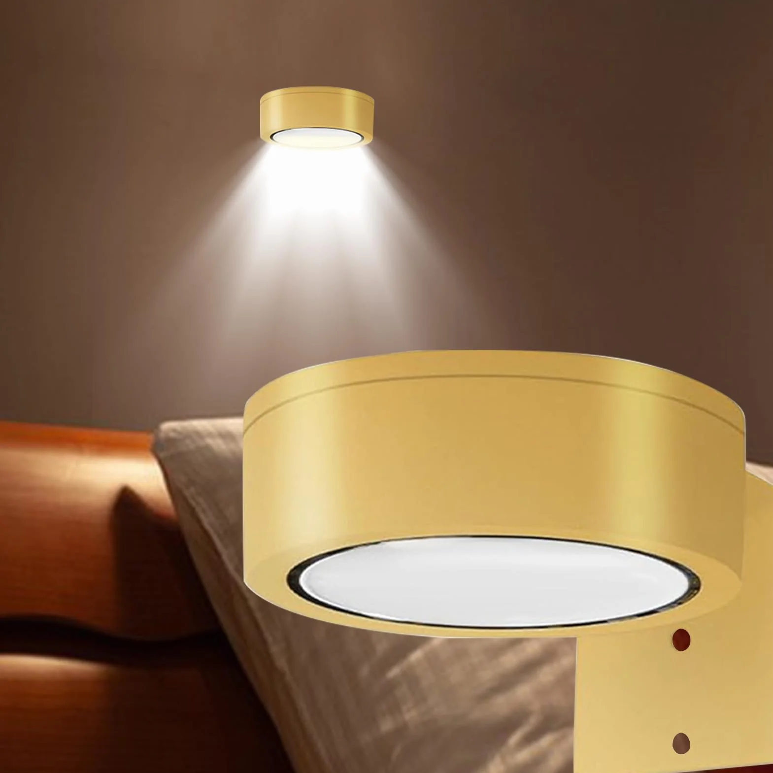 Chiclify Magnetyczna lampa LED na obraz z pilotem zdalnego sterowania w zestawie, magnetyczna i łatwa instalacja, 8,6 x 3,5 cm, do korytarza, do obrazów, portretów, ramek na zdjęcia