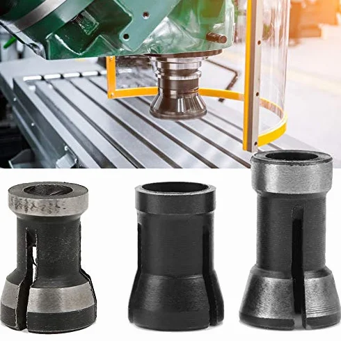 3 sztuki 6/6,35 / 8mm uchwyt zaciskowy, adapter do routera uchwyt zaciskowy narzędzie do konwersji tulei zaciskowej do obróbki drewna uchwyt frezarski uchwyt do grawerowania