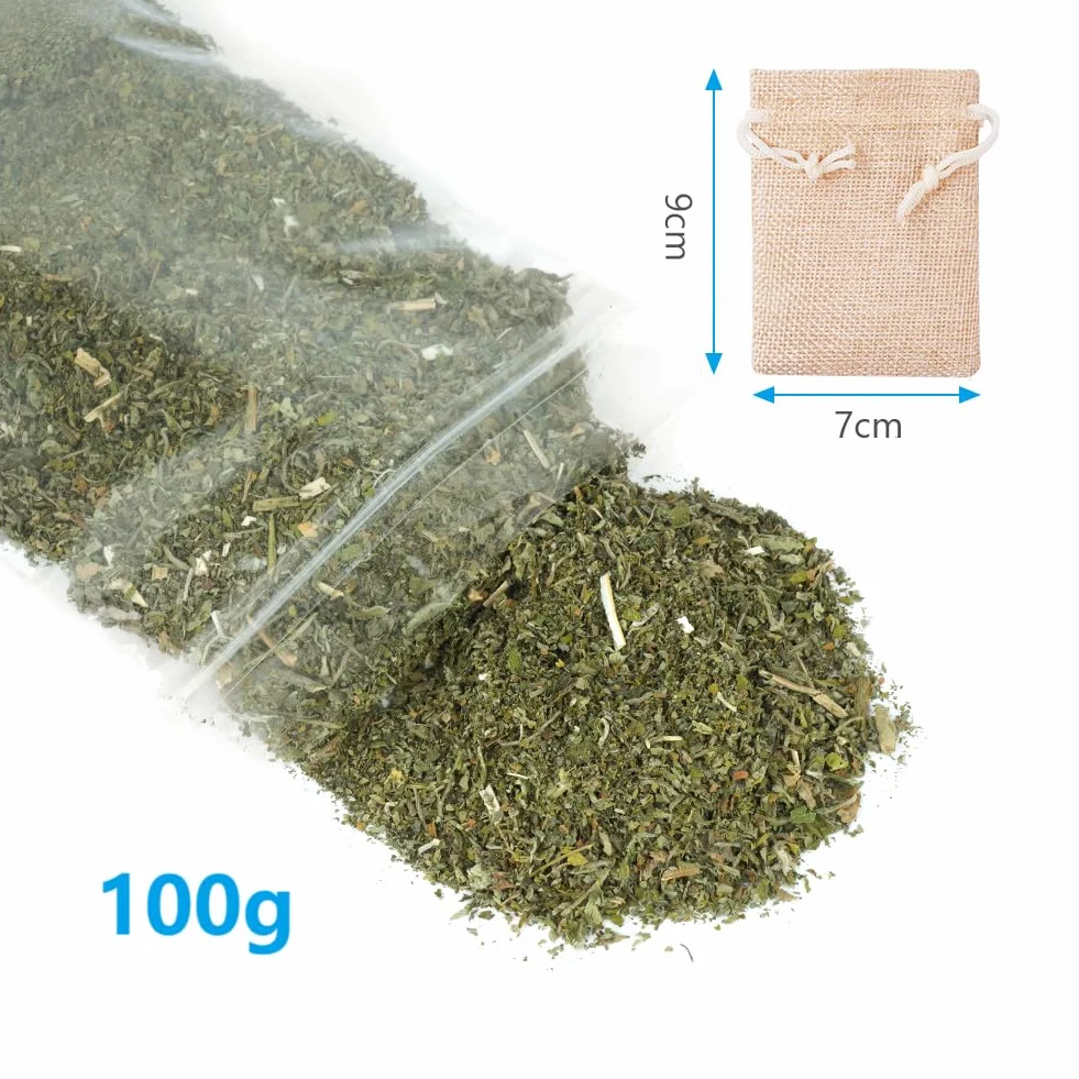 OSDUE Pąki kocimiętki, suszona kocimiętka premium, naturalna kocimiętka dla kotów, idealna do zabawek dla kotów, drapaków i nie tylko, 100 g