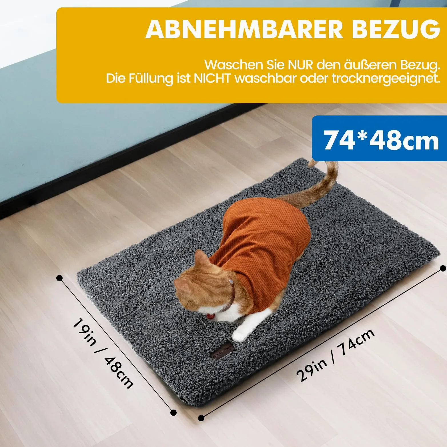 Mora Pets Samogrzewająca Mata Dla Psa 74x48 cm Antypoślizgowa Podkładka Grzewcza
