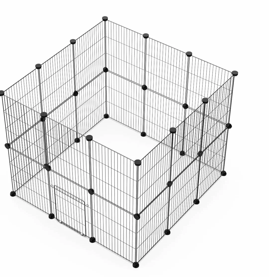 Wybieg dla małych zwierząt, Llaypen z drzwiami, wybieg dla chomików, królików, świnek morskich 43 x 32, 24 szt