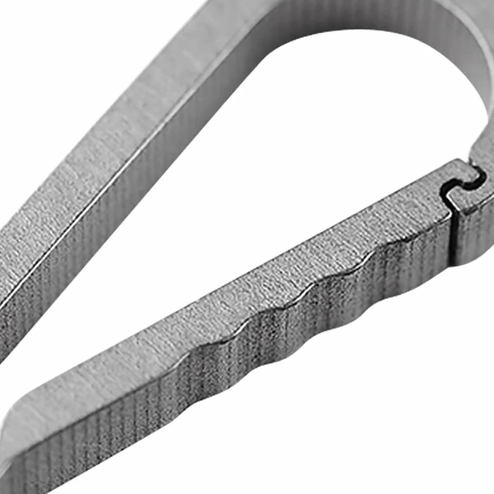 U/D Mini tytanowy karabińczyk sprężynowy mały brelok karabińczyk klips na zewnątrz haczyki kempingowe zatrzask breloczek (36 mm srebrny)