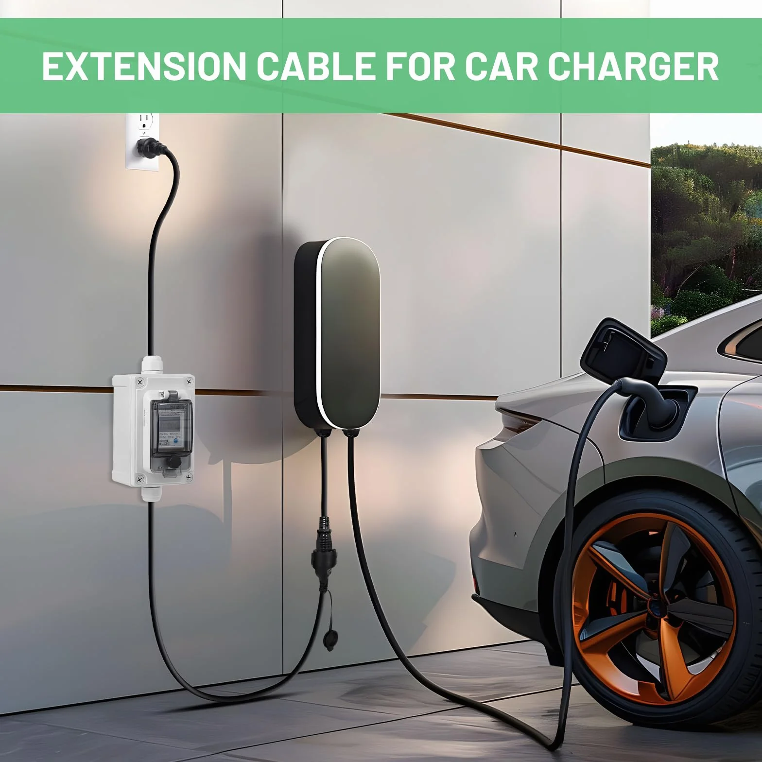 SWAWIS Mobilny cyfrowy licznik prądu 230 V, IP67, miernik zużycia prądu, mobilny, outdoorowy, KWH, gniazdko elektryczne z LED/resetem, miernik zużycia energii do samochodów kempingowych, pojazdów