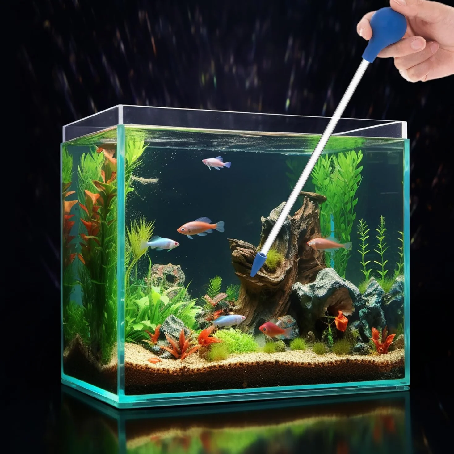 JOYOLA Koral Feeder, 2 sztuki akwarium zmieniacz wody, pipeta, 30 cm, długa pipeta akrylowa, ryba morska, rurka do karmienia ryb, koralowców, większości organizmów akwariowych