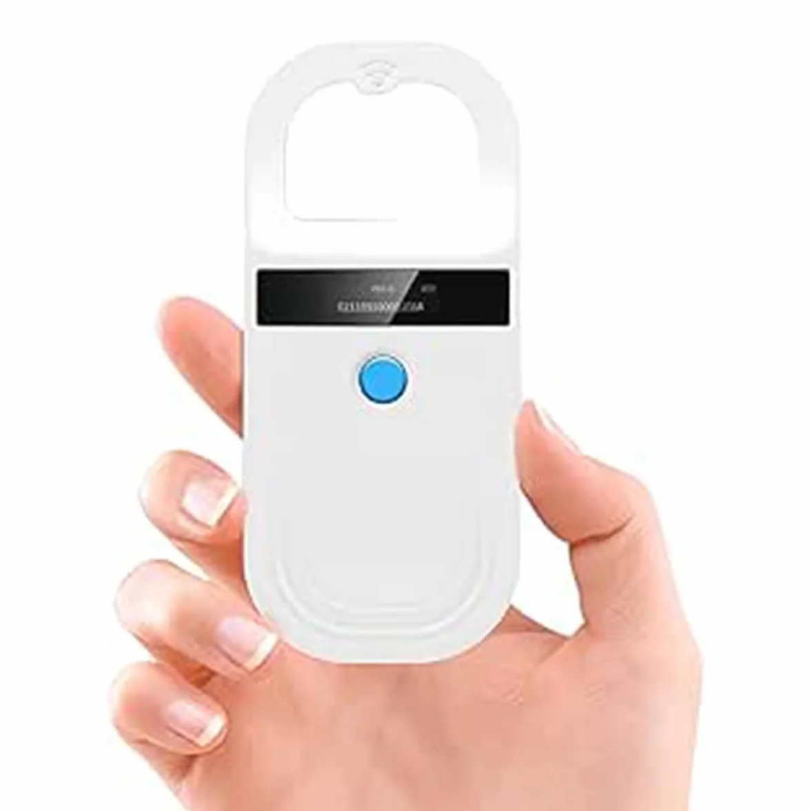Namvo Czytnik chipów dla zwierząt domowych, mini czytnik chipów zwierzęcych z wyświetlaczem OLED, mikrochip transpondera dla zwierząt domowych