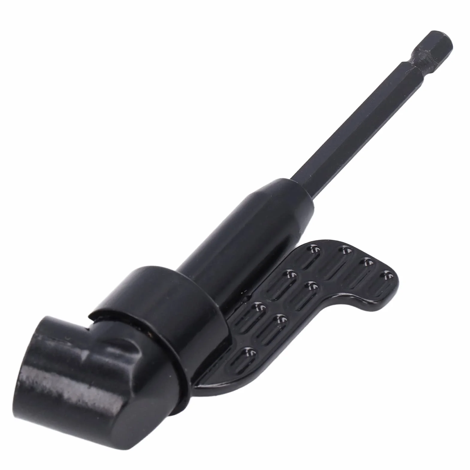 Adapter do Wiertarki Elektrycznej 105 Stopni Magnetyczny Wkrętak Kątowy z Chwytem Sześciokątnym 1/4 Cala do Akumulatorów, Uchwyty na Bity
