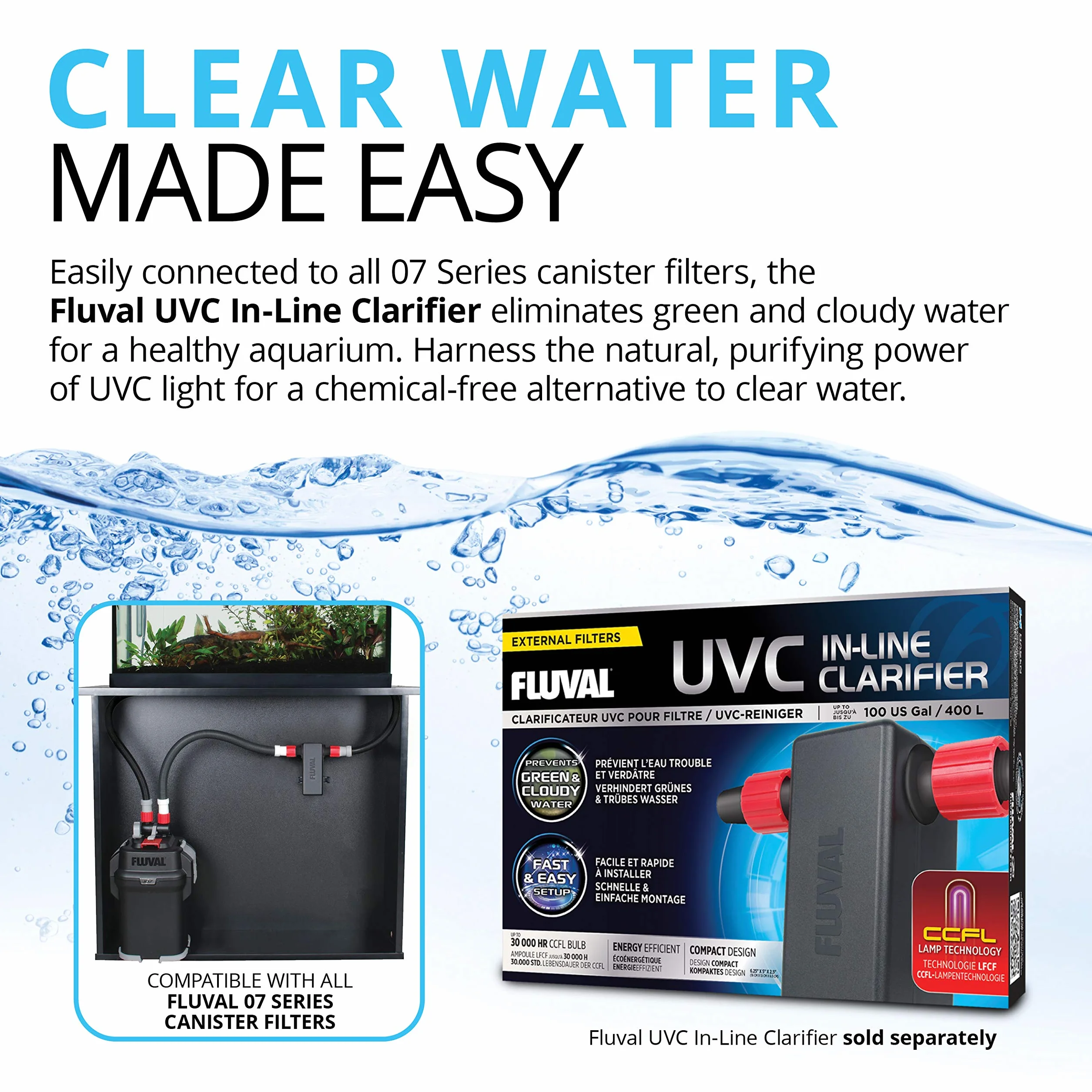 Fluval 7 Filtr Zewnętrzny, Czarny, 60-220 l