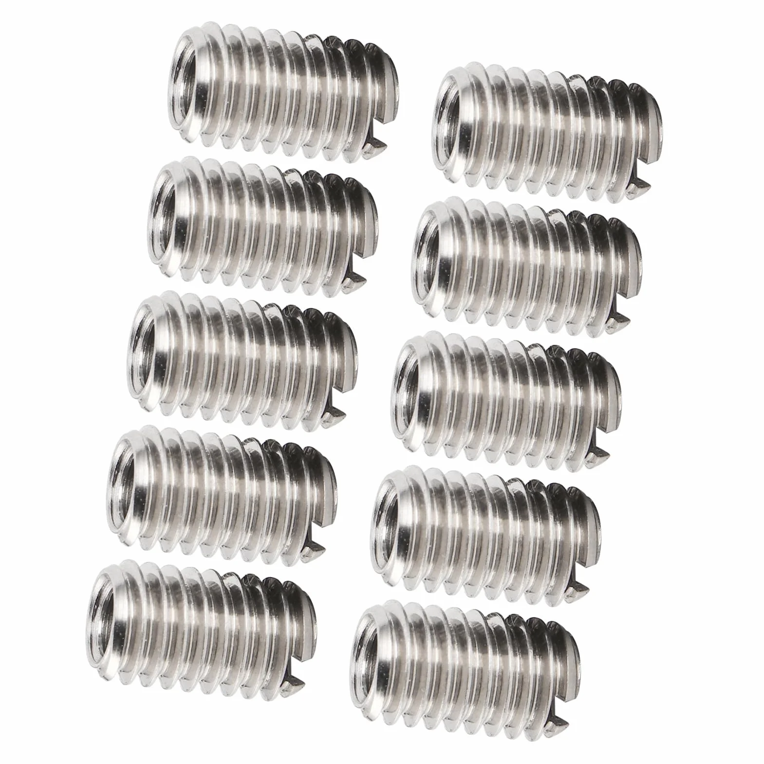 Wkładka do Naprawy Gwintów, 10 szt. M4 X 0.7mm Gwint żeński M6 X 1mm Gwint Męski Wkładki Gwintowane Nakrętka Redukcyjna ze Stali Nierdzewnej, Wkładki z Gwintem Zewnętrznym