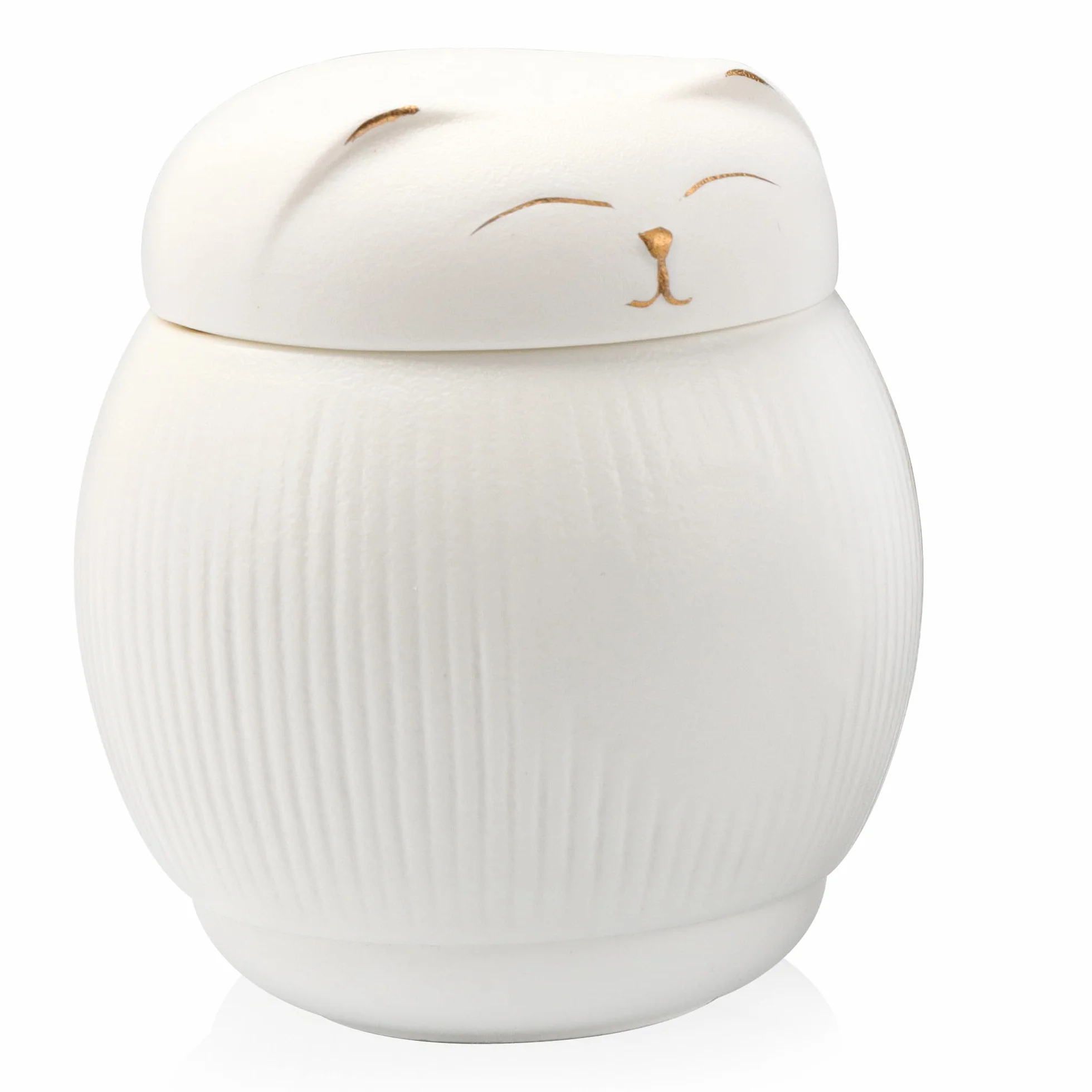 Ceramiczna urna dla kota, urna dla zwierząt, pudełko pamiątkowe dla zwierząt domowych, urna dla kota, na popiół, białe urny dla kotów na popiół (4 kg)