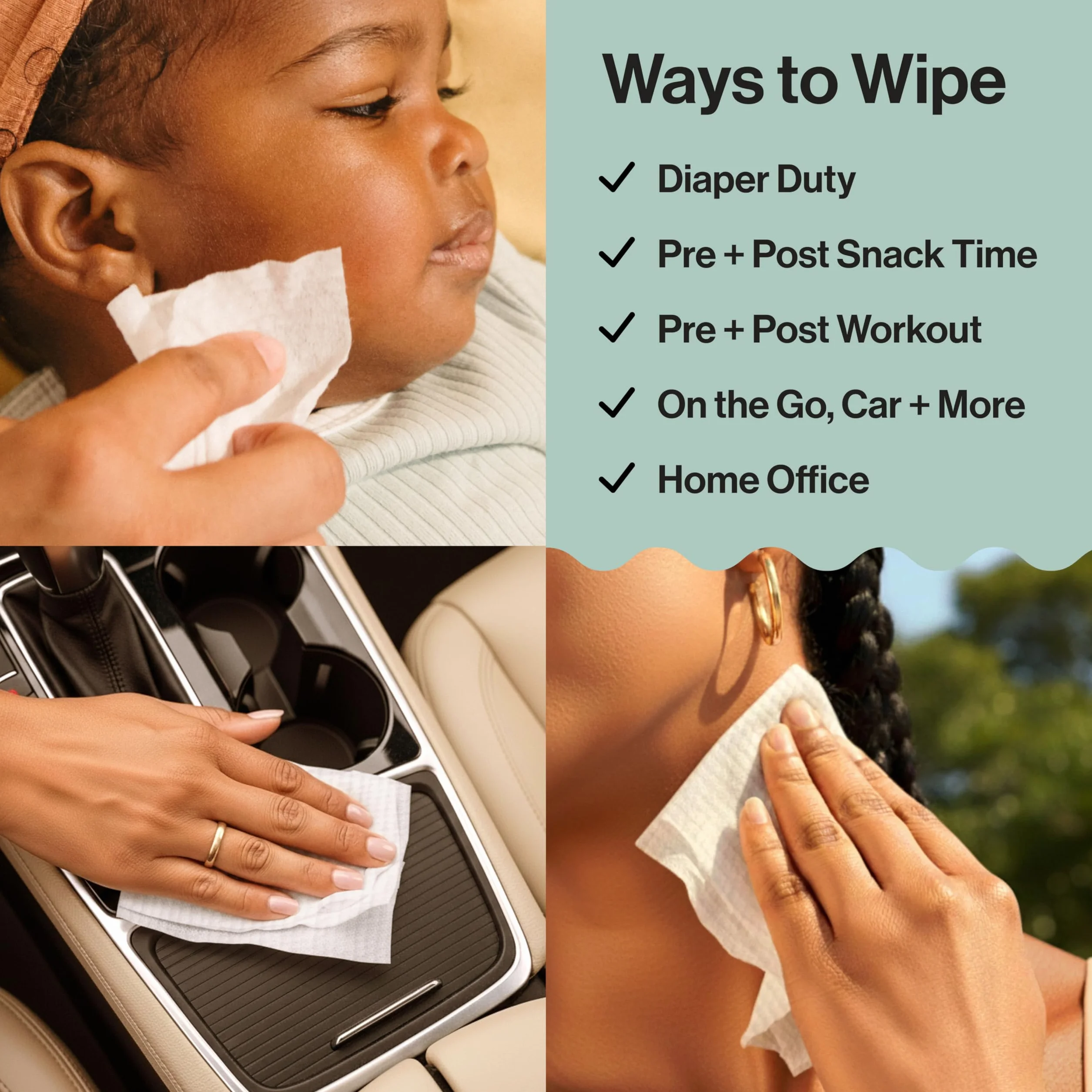 Honest Company All Natural Cloth Baby Wipes (288 Count Total) by Honest