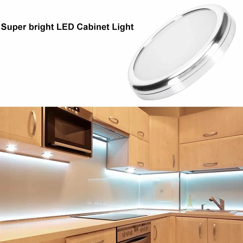 Oświetlenie Podszafkowe LED, Wysokiej Jakości Stop Aluminium, Wysoka jasność, 250 Lm, 12 V DC, 2,5 W, Ciepła Biel, Kąt Rozsyłu światła 120°, Prosty W Montażu, do Szafy, Szafki,
