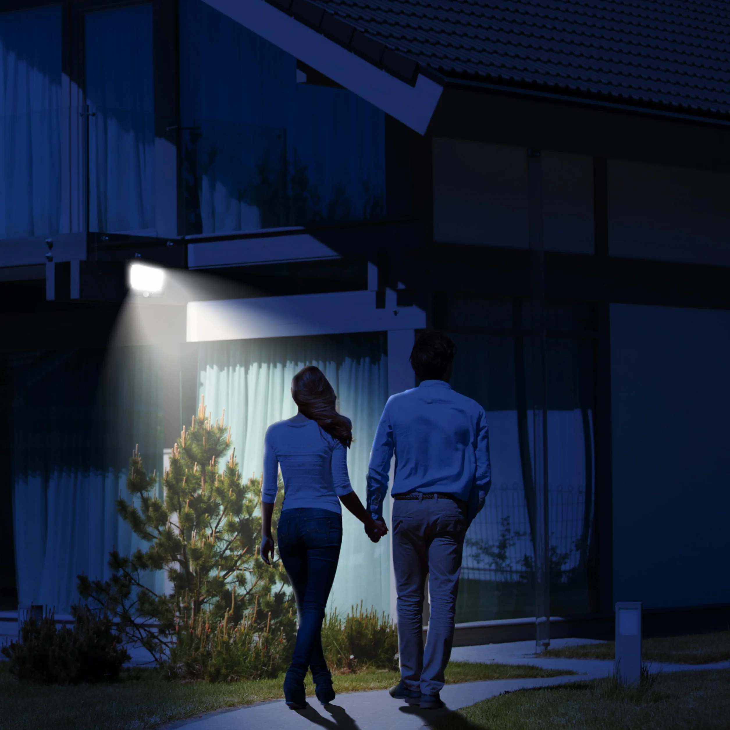 Retoo Lampa solarna do użytku na zewnątrz z czujnikiem ruchu 108 diod LED nowy model lampy do ogrodu lampa solarna do użytku na zewnątrz idealne na patio werandę garaż drzwi wejściowe