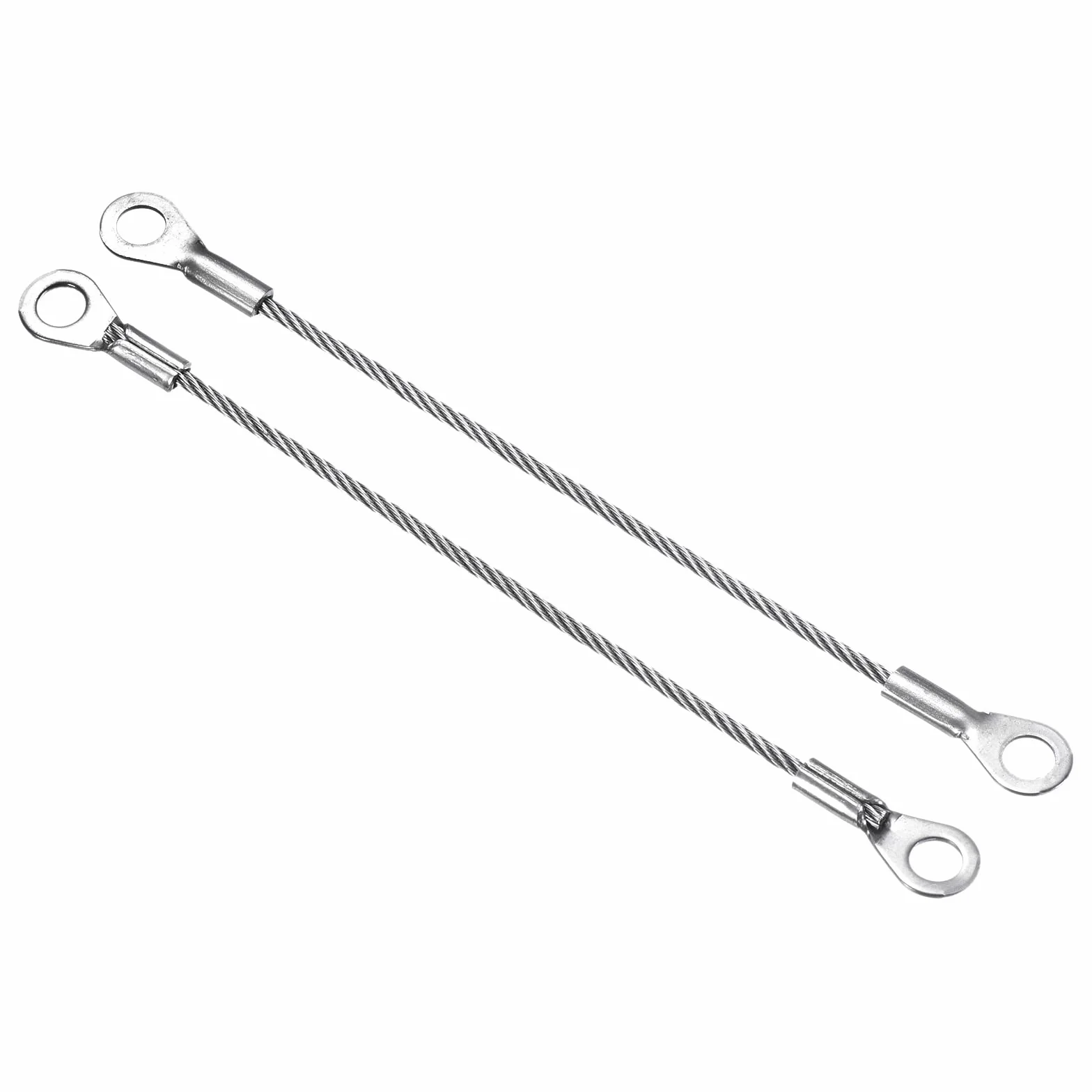 PATIKIL Smycz ze stali nierdzewnej 2 mm x 10 cm, 6 sztuk oczek, zakończona linka zabezpieczająca