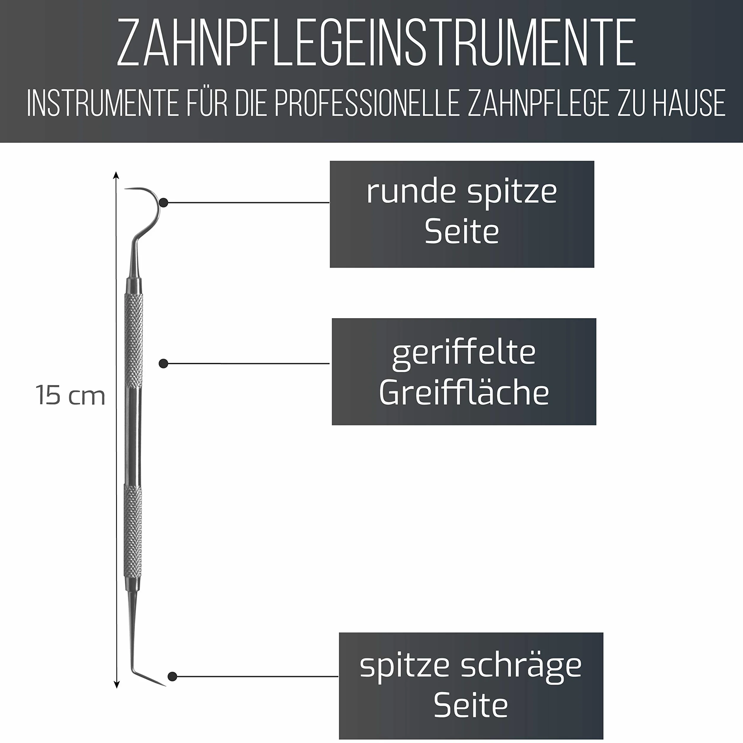 Schwertkrone, Środek do usuwania kamienia nazębnego dla psów ze stali nierdzewnej z 2 główkami, pielęgnacja zębów dla psów do usuwania kamienia nazębnego