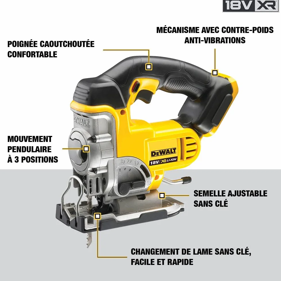 Dewalt Wyrzynarka, Czarny/Żółty, 135 mm