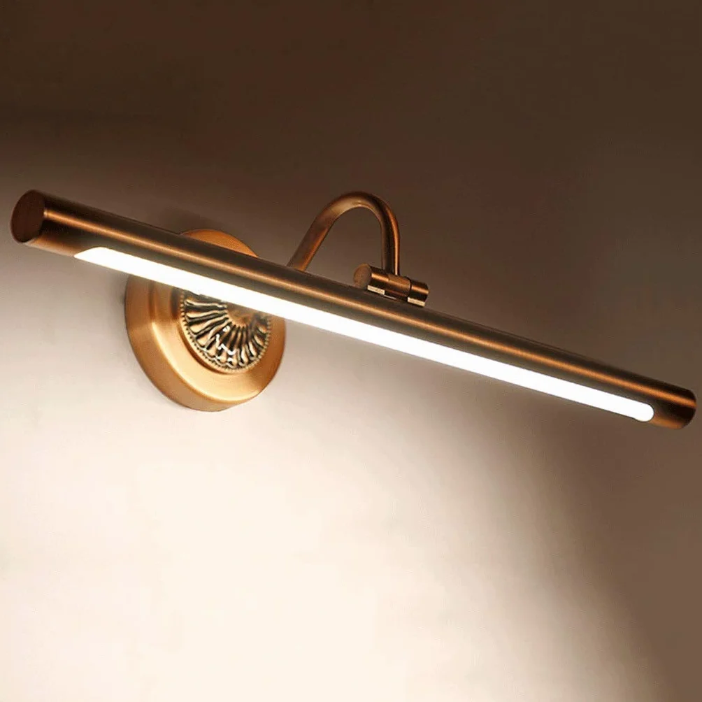 Lampy Lustrzane Kąpielowe Lustrzane Reflektory Akrylowe Akrylowe Kupione Żelazo Materiał Wodoodporny I Anti-Fog 45.5 Cm, 55.5 Cm, 65.5 Cm Proste Oświetlenie Ściany/Warm Light-12W65.5Cm