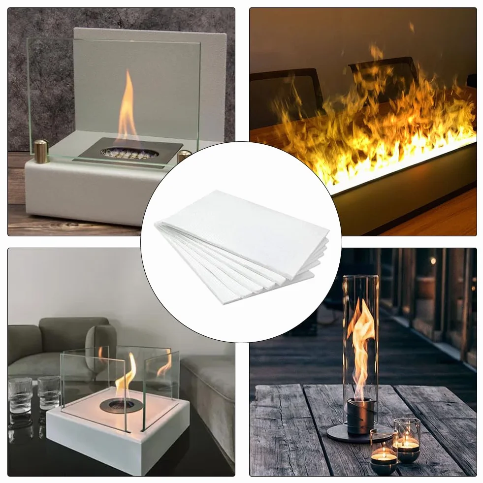 Wełna ceramiczna 30x20 cm 4 sztuki gąbka do pieca kominkowego na bioetanol