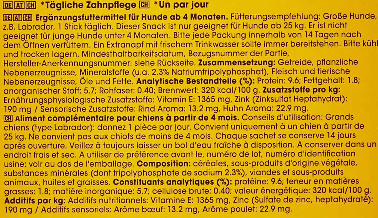 Pedigree Dentastix Przekąska dla Psa Kurczak Wołowina 56 Szt.
