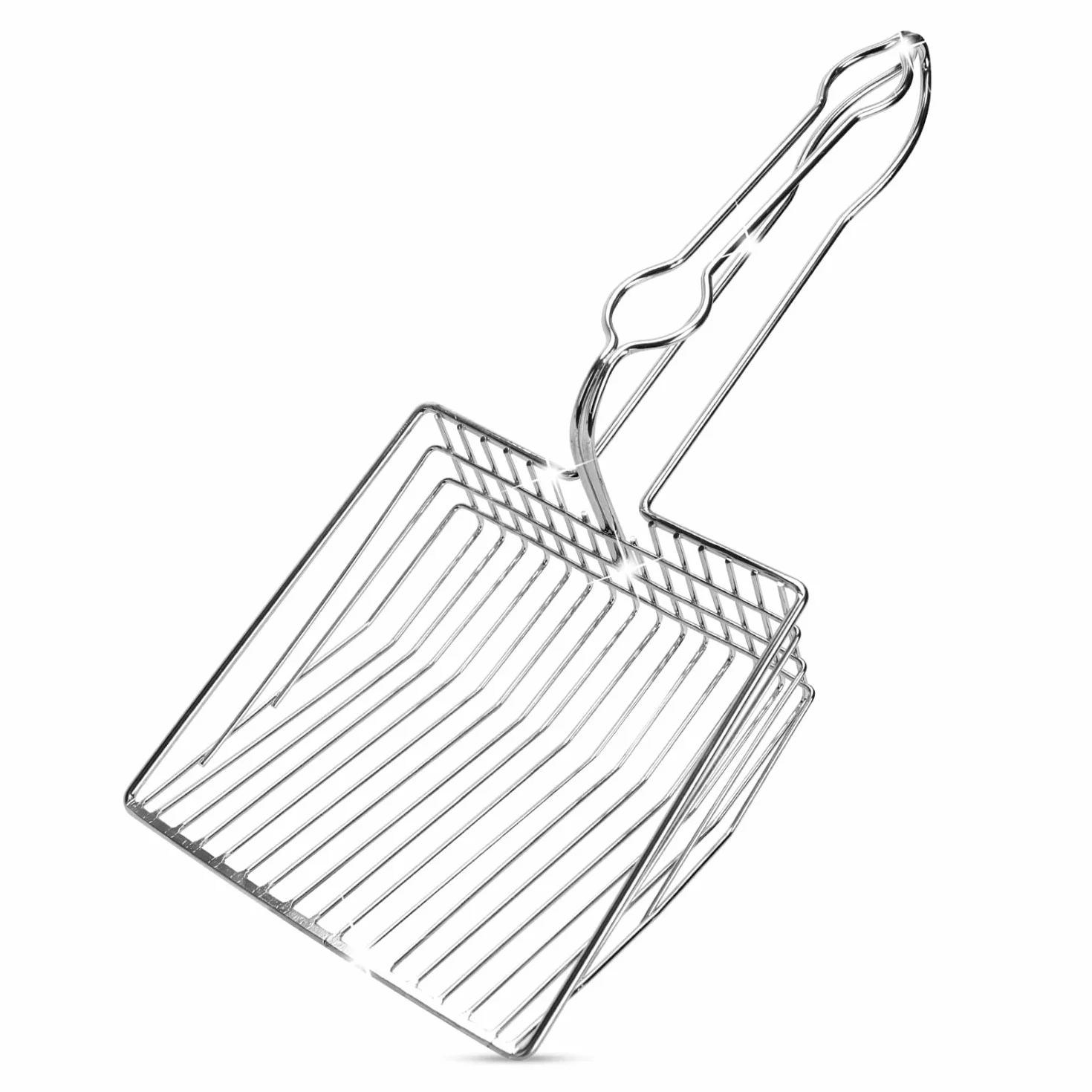Nobleza Łopatka do żwirku dla kota, 2 Minute Clean One Litter Box, Metallic Cat Litter Scooper