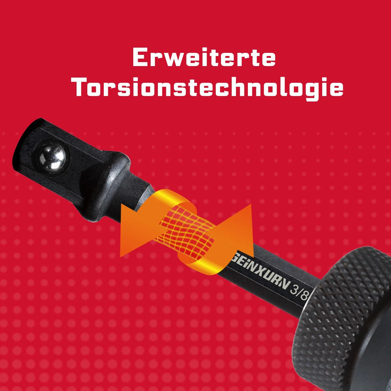 Adapter do kluczy nasadowych 1/4" 3/8" 1/2" 6 sztuk 150 mm Cr-V sześciokątny czworokątny do wiertarki i wkrętarki
