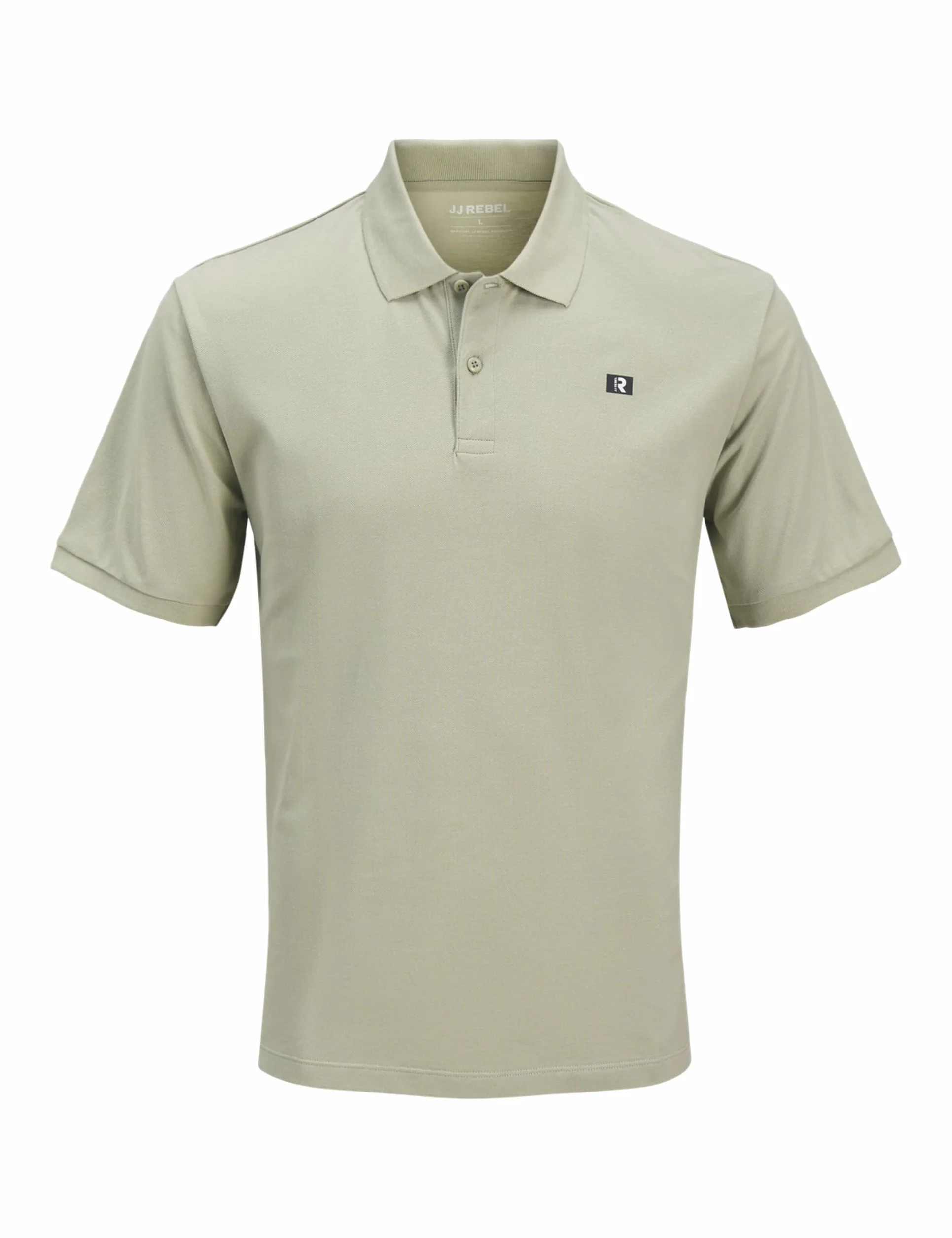 Jrebflag Rebel Logo Polo Ss, Desert Sage, XL