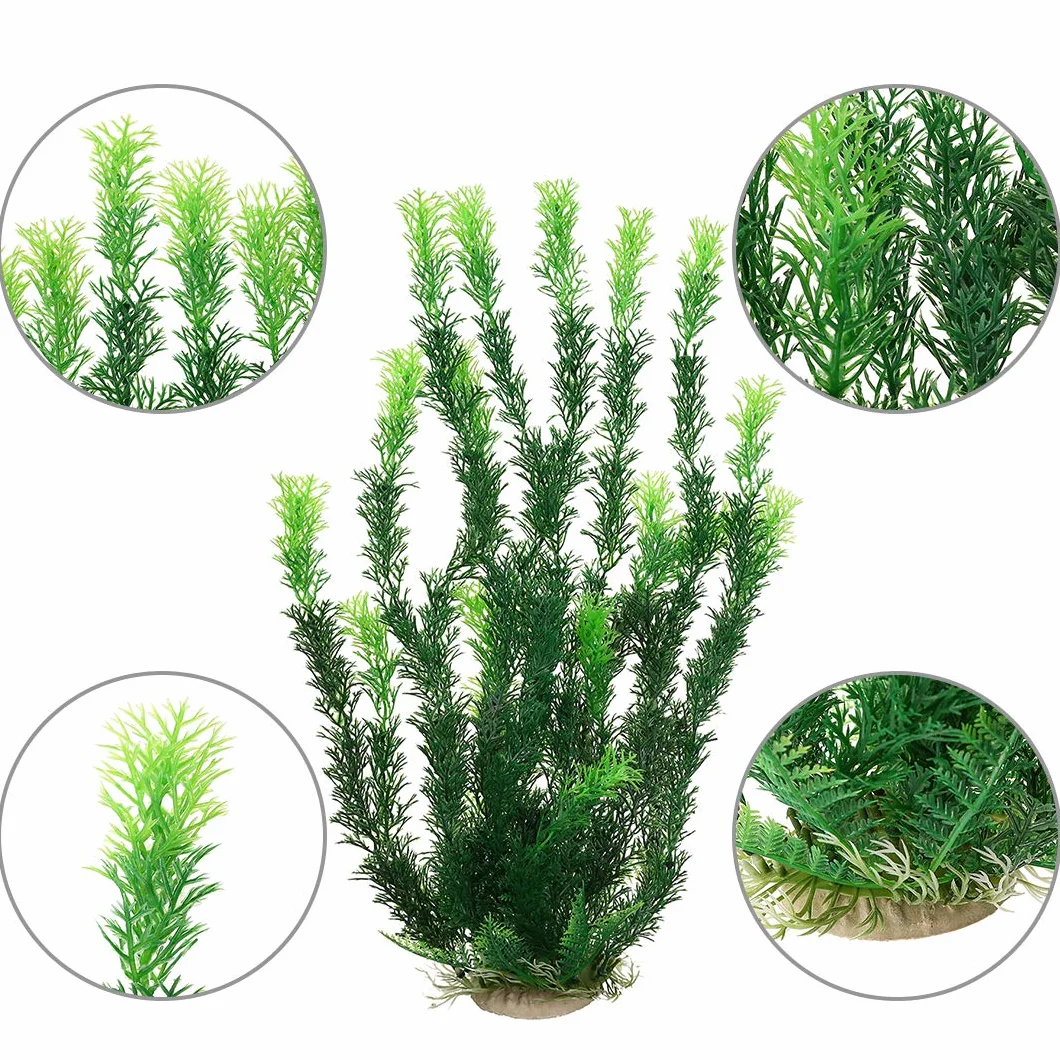 Sztuczne rośliny wodne dekoracja akwarium Aqua Bouquet Plant 47 cm zielony żółty