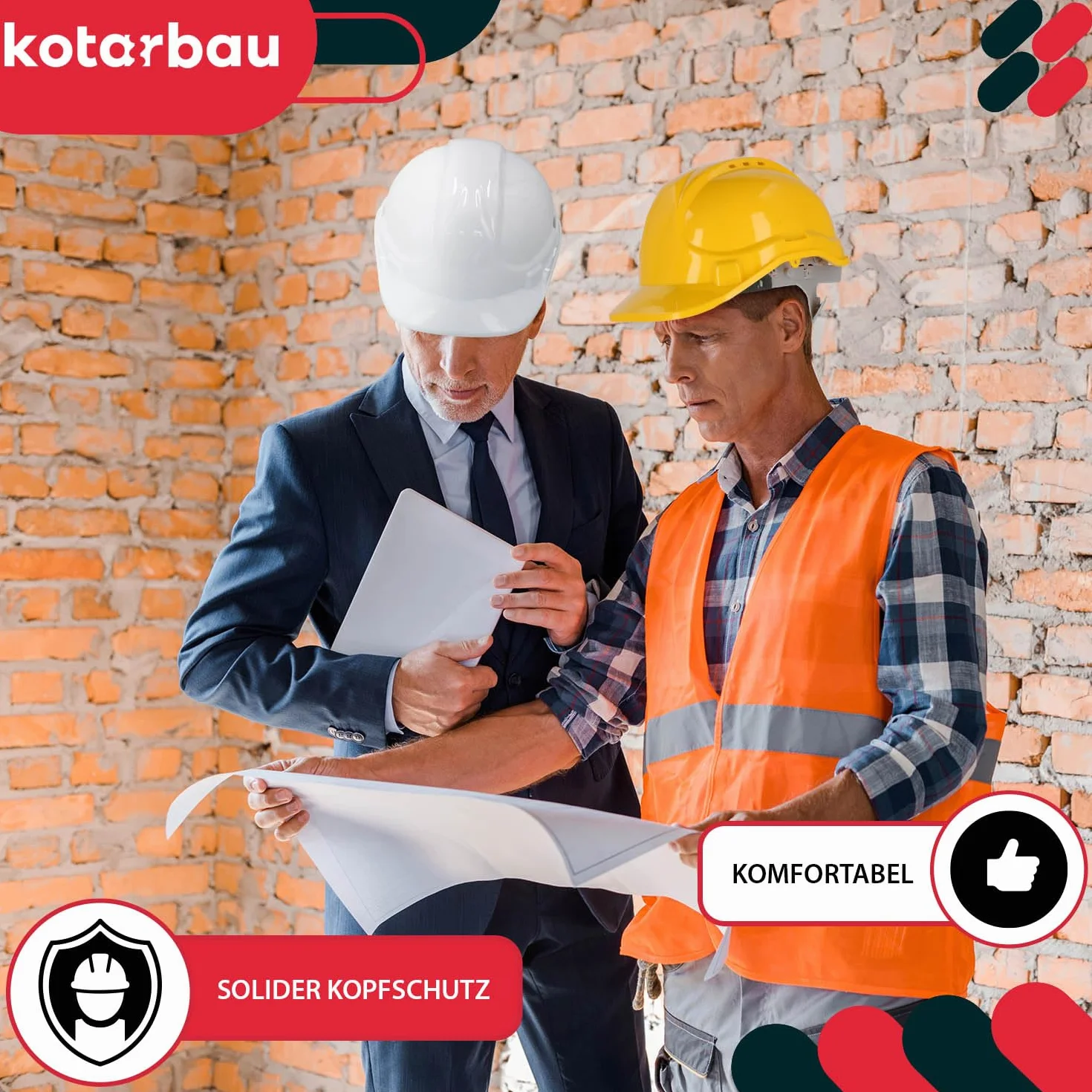 KOTARBAU® Regulowany kask ochronny Kolor