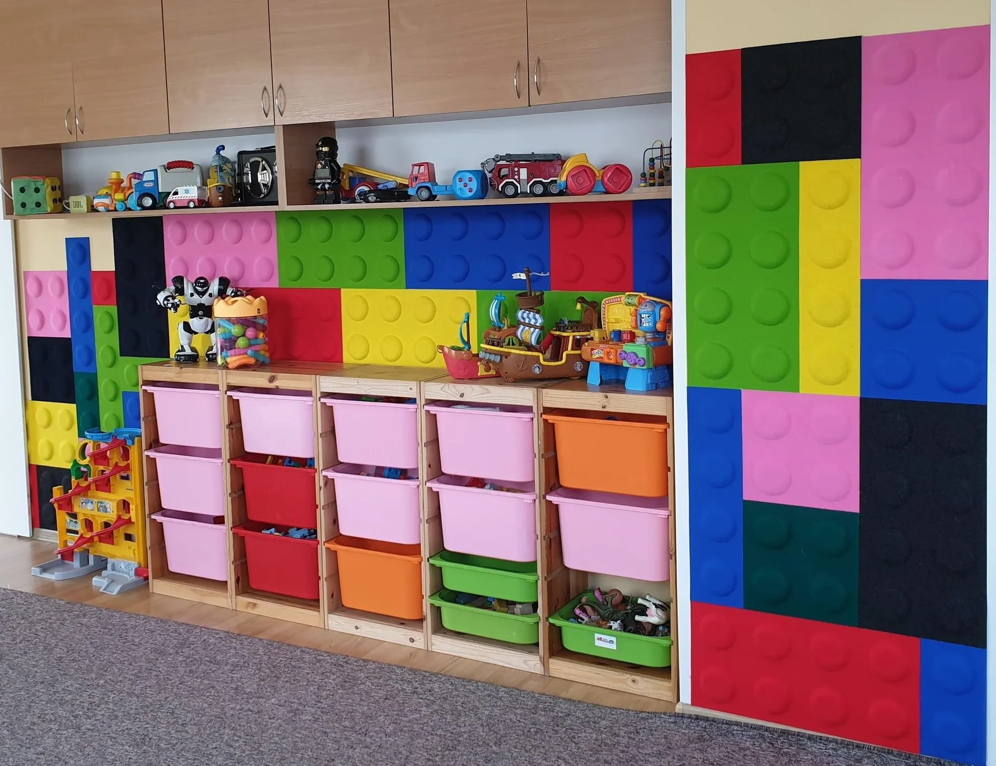 3D Panele ścienne akustyczne filcowe klocki dekoracja pokoju dziecięcego