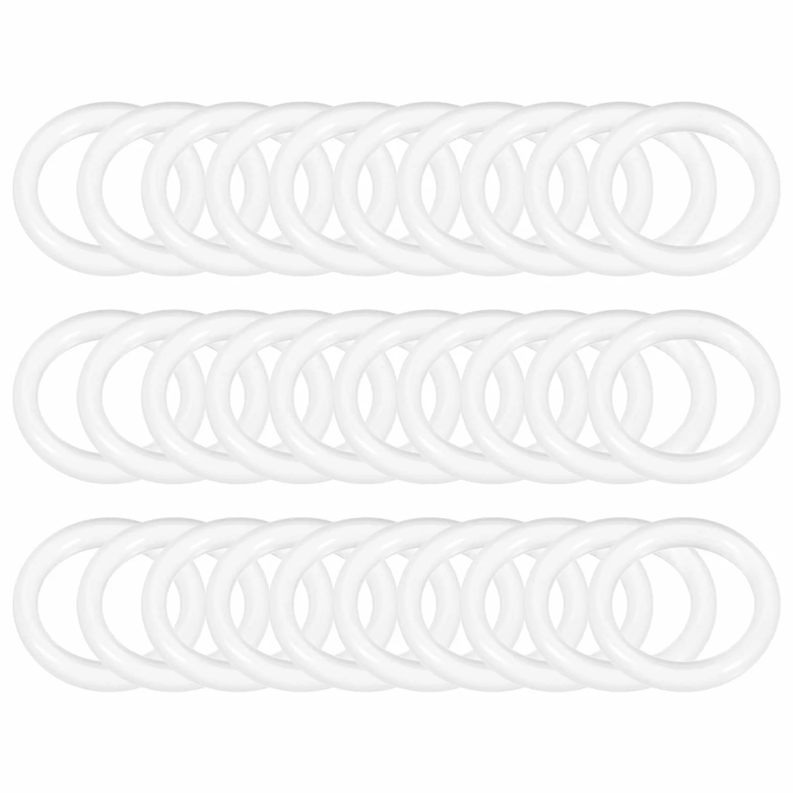 QUARKZMAN 10mm ID Silikonowe Uszczelki Toryczne Podkładka x 30pcs Podkładka Okrągła Płaska Podkładka Uszczelka Uszczelka Pierścień Szklany Drzwi Uchwyt, Przezroczysty
