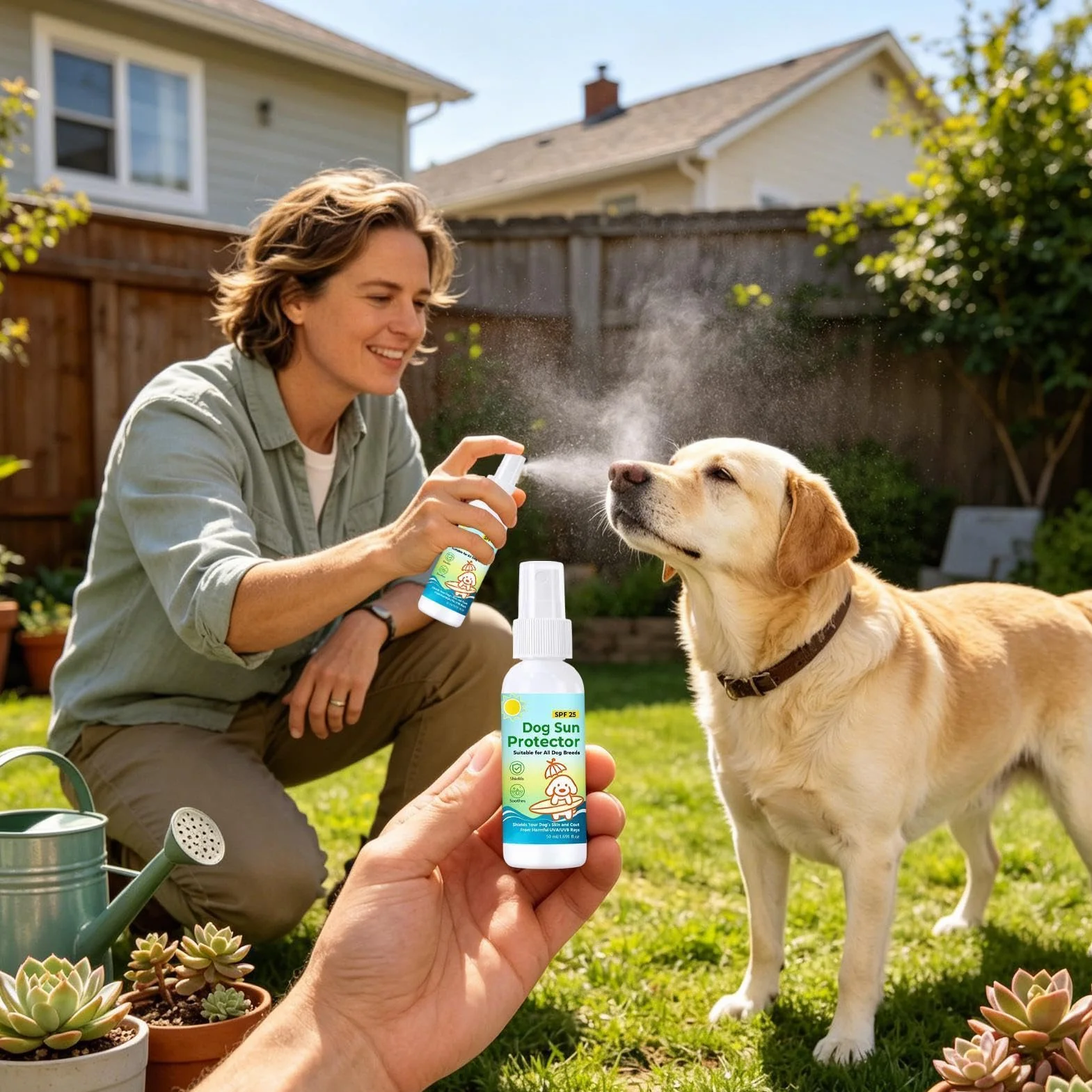 Spray Z Filtrem Przeciwsłonecznym Dla Psów, Z Ochroną Spf 25, 50 Ml, Ochrona Przed Promieniowaniem UV Na Bazie Oleju Dla Psów, Filtr Przeciwsłoneczny Zwierząt Domowych, Odporna Na Pot Ochrona Prze