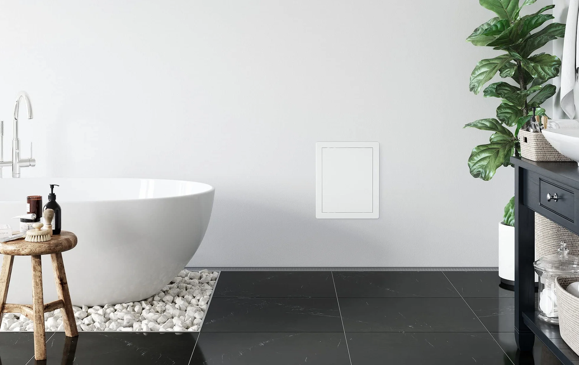 Awenta Drzwi z tworzywa sztucznego 150 x 200 mm biała pokrywa klapy otwierającej zamek do drzwi skrzynkowych
