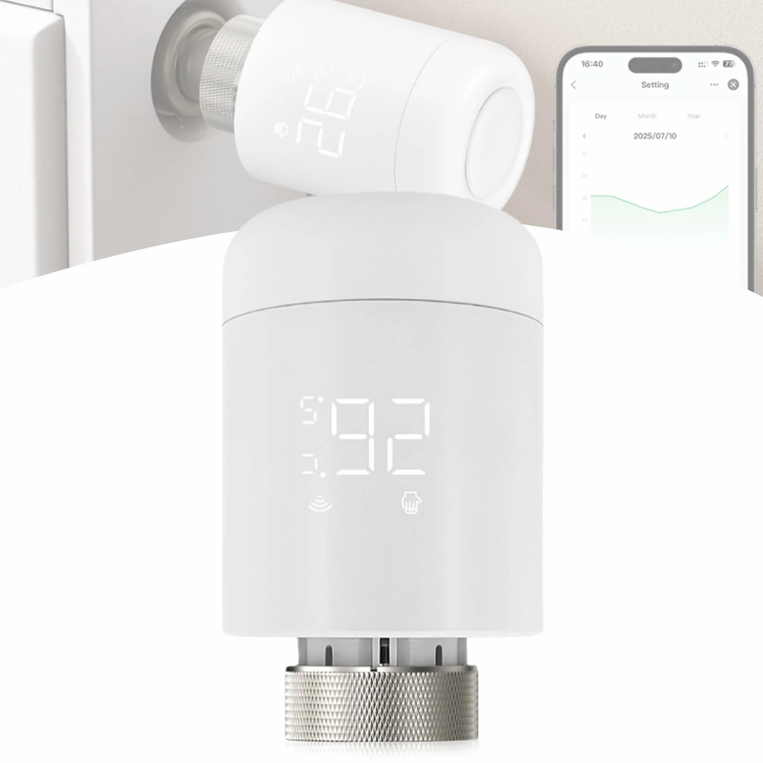 Inteligentny termostat grzejnikowy, termostat WiFi, regulator ogrzewania, termostat z aplikacją sterowania głosowego, programowalny termostat kompatybilny z Tuya/Alexa APP/Google