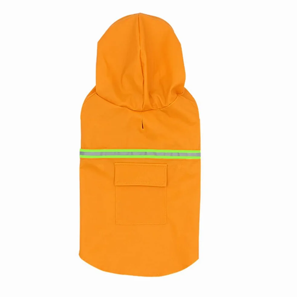 płaszcz przeciwdeszczowy dla psa, Płaszcz przeciwdeszczowy dla zwierząt Ubrania psów Wodoodporny kostium dużego psa Golden Outdoor Pet Supplies(Orange,3XL)