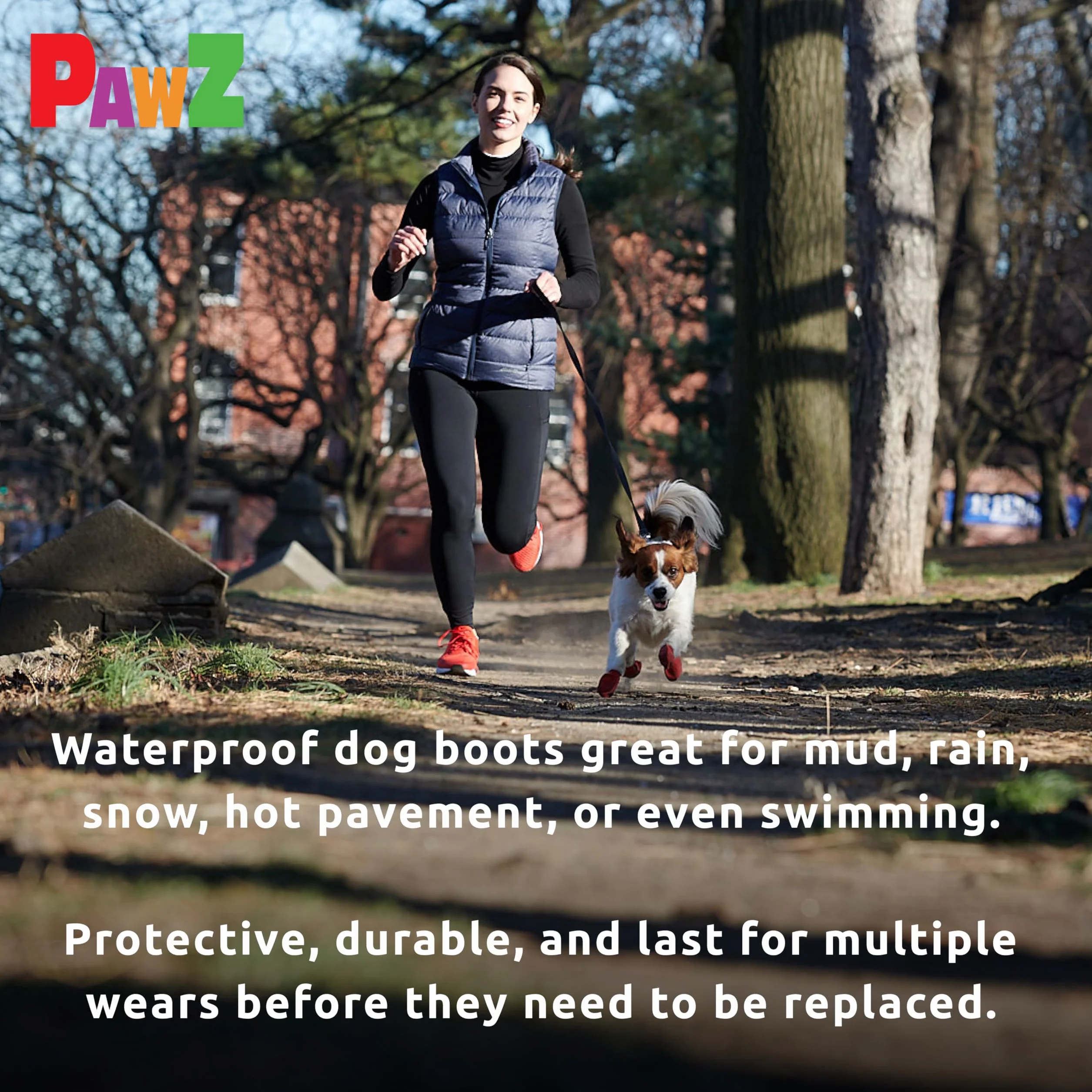 Pawz Durable All Weather Dog Boots, czerwone, małe