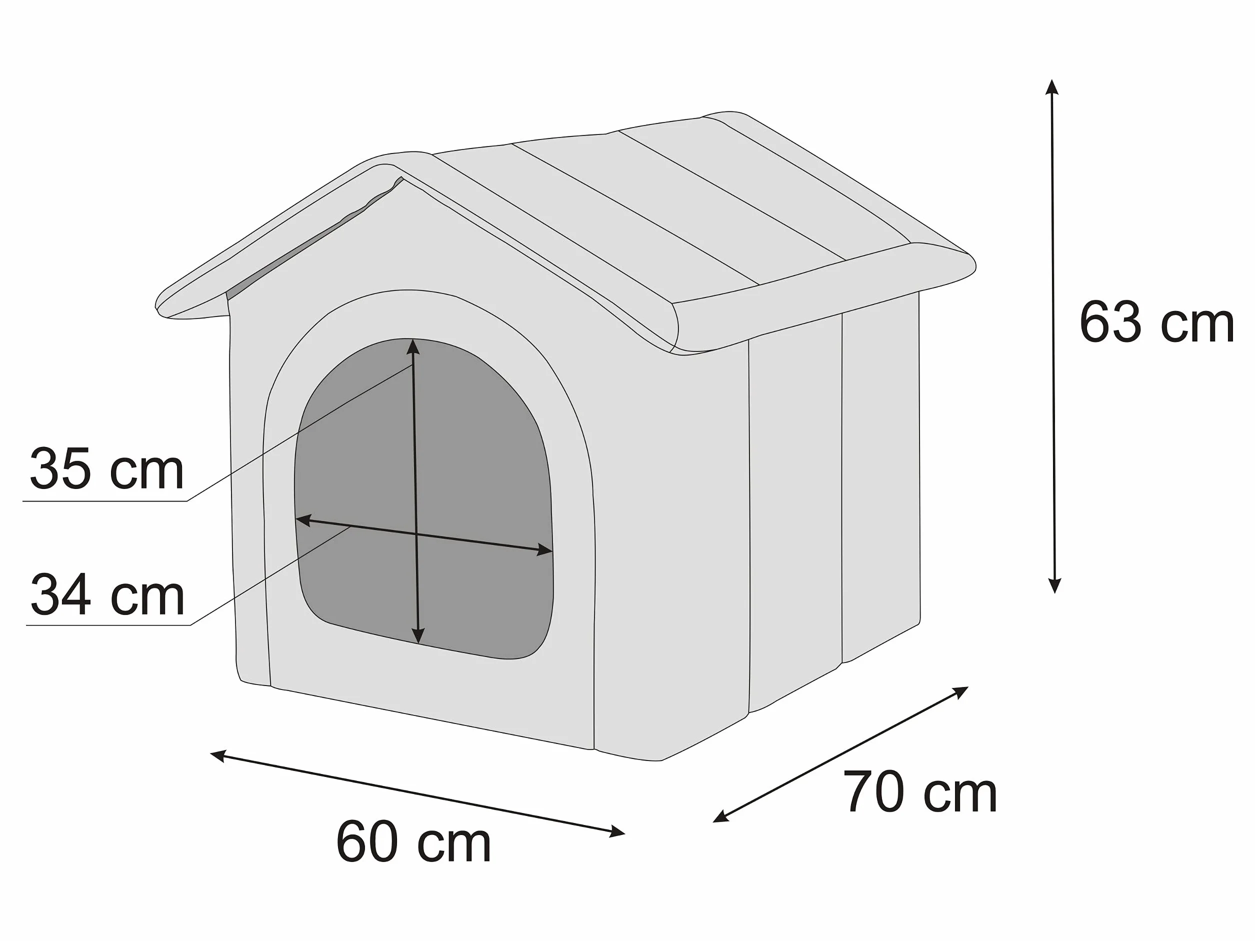 PillowPrim Buda dla Psa i Kota XXL - Legowisko 70 x 60 cm, Granatowa