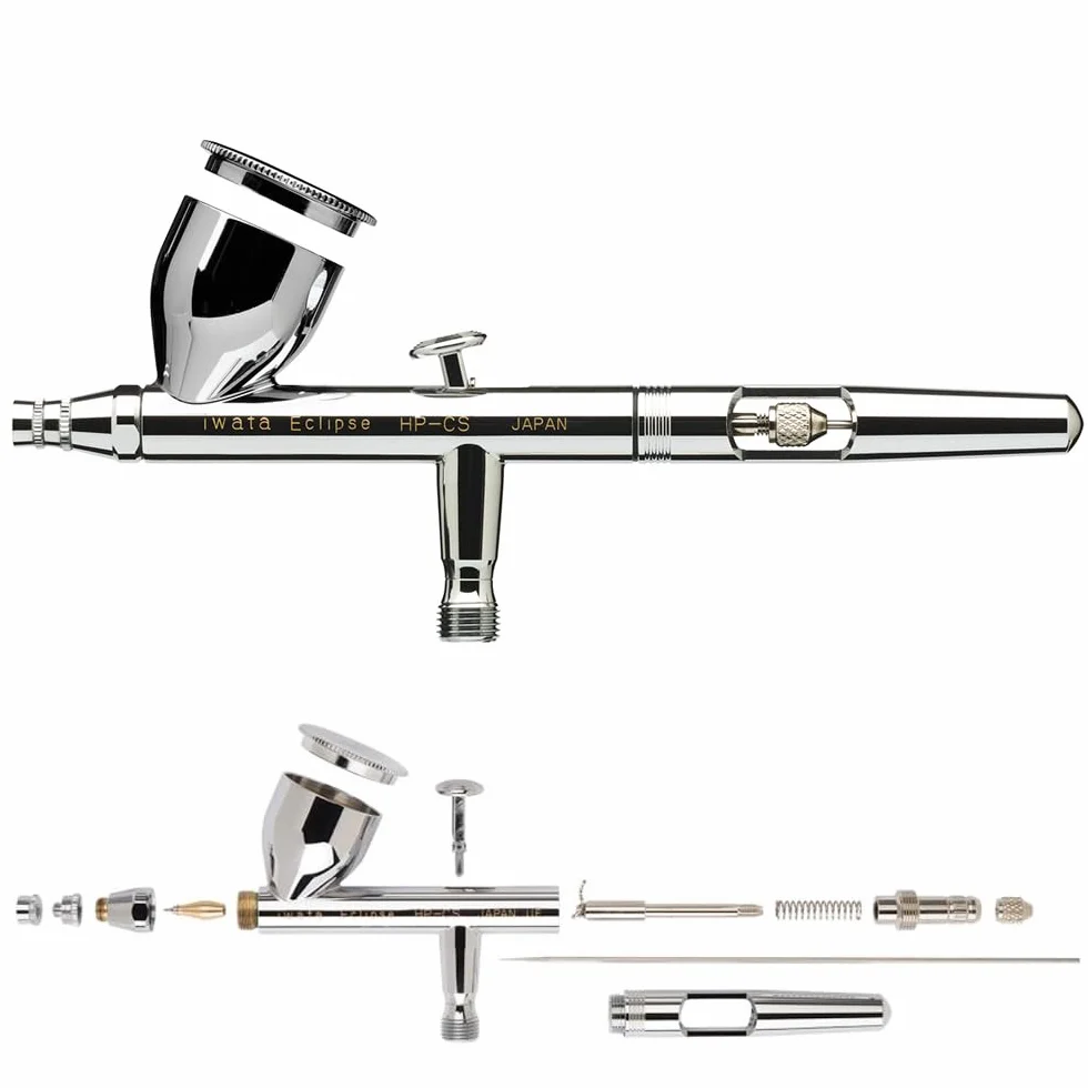 Airbrush Iwata Eclipse HP-CS 0.3 z rurą teleskopową Fengda 3 m przyłącze 1/8-1/8