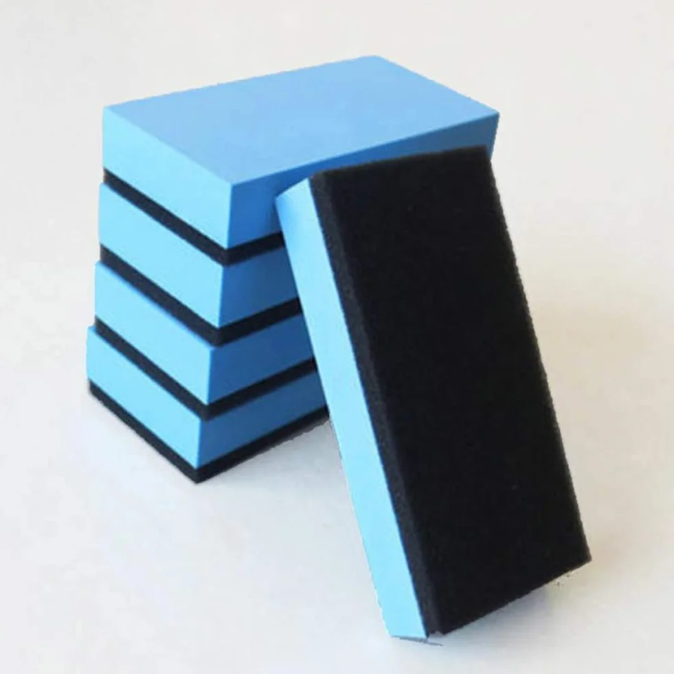 10 szt. Gąbka do Aplikatora Powłoki Ceramicznej, Gąbka do Nakładania Powłoki Ceramicznej na Samochód Szklane Podkładki do Aplikatora Powłoki Nano Wax (BLUE)