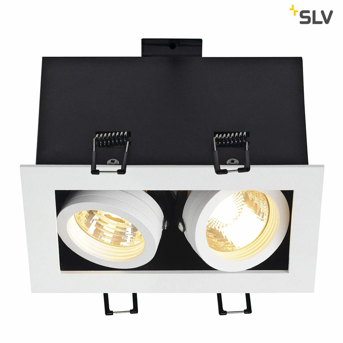 SLV Oprawa sufitowa wpuszczana KADUX 2 SLV/reflektor punktowy, reflektor typu floodlight, reflektor sufitowy, lampa sufitowa, lampa natynkowa, oświetlenie wewnętrzne / GU10 50 W, kolor biały
