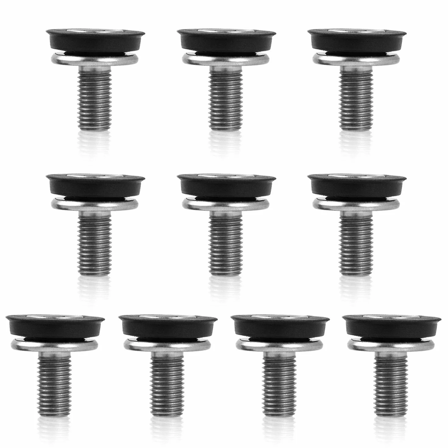 QWORK® śruba korbowa gniazdo sześciokątne, śruba korbowa rower, do suportu śruby korbowe ze stali nierdzewnej, 8 mm x 15 mm, 10 sztuk