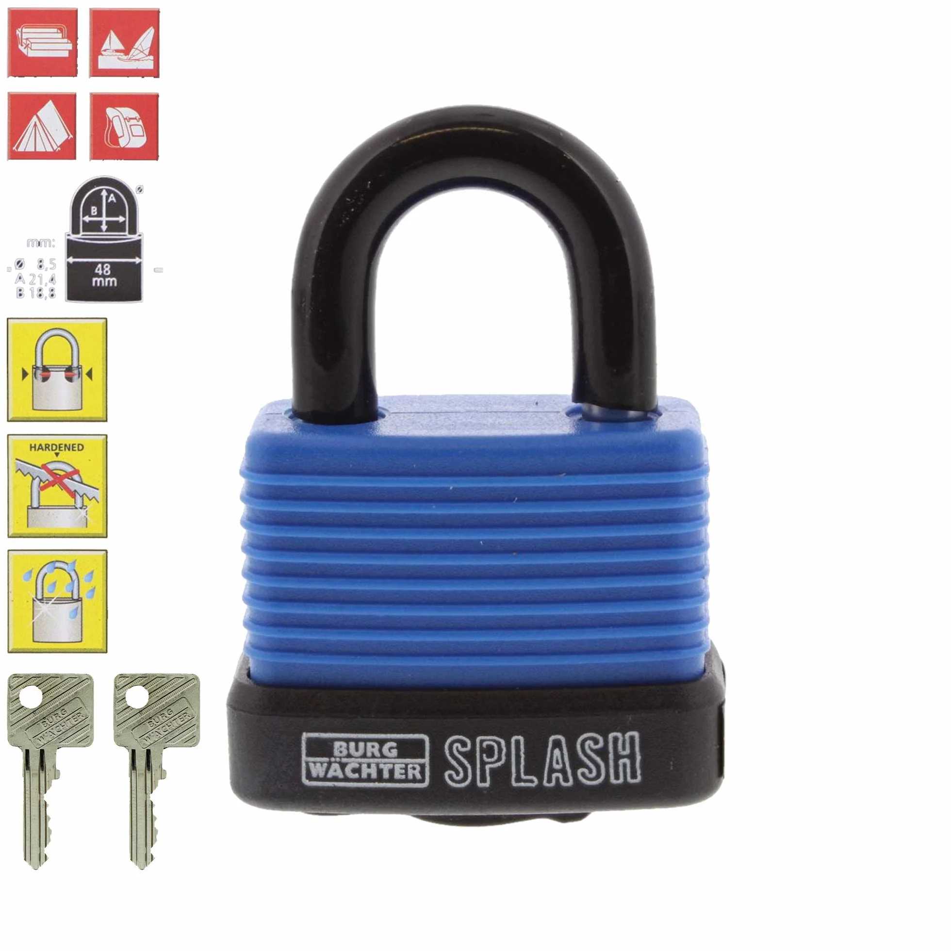 BURG-WÄCHTER Kłódka Splash 470 45 Blue SB